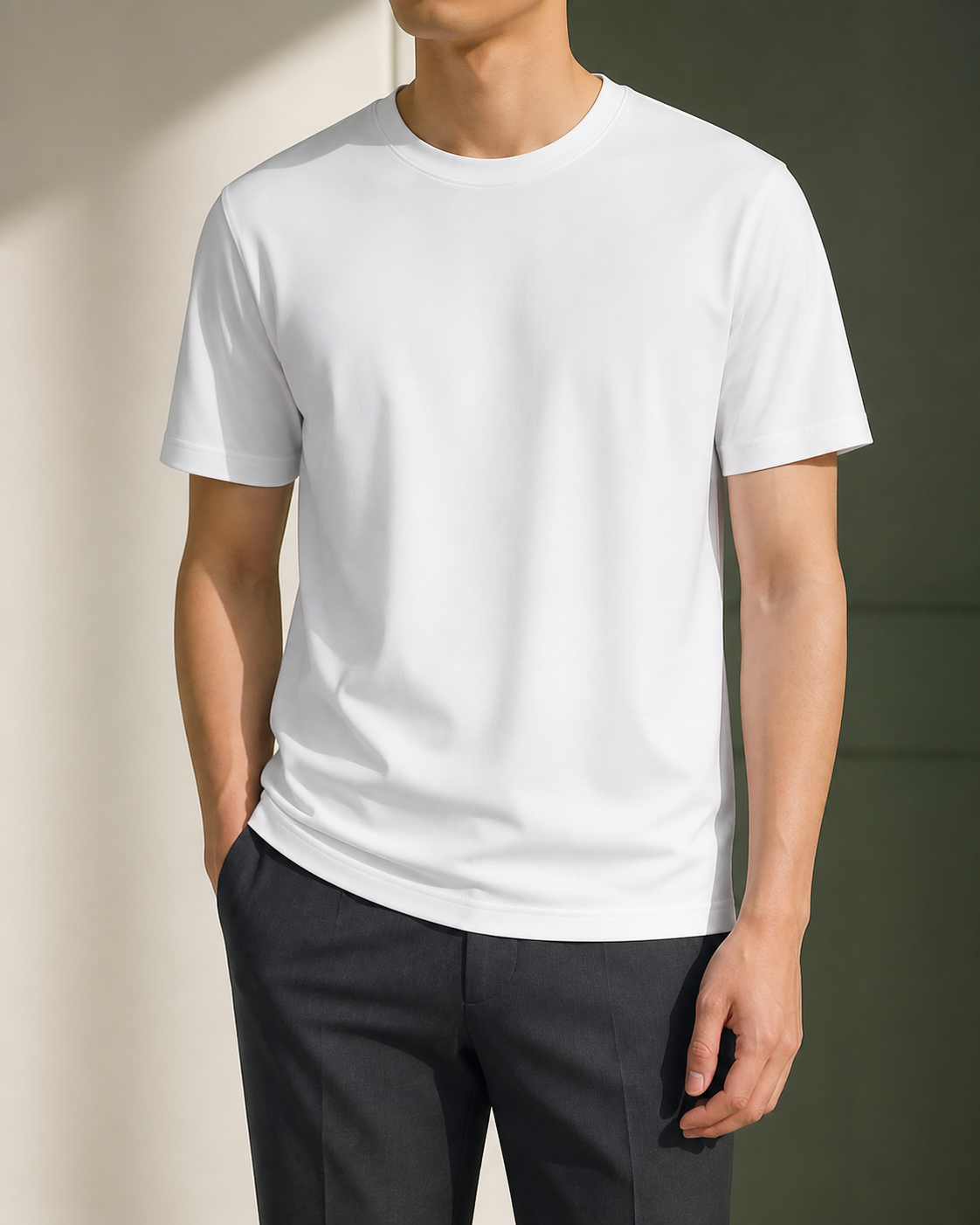 Faceless half-body styling of the Nyeform White Edition
